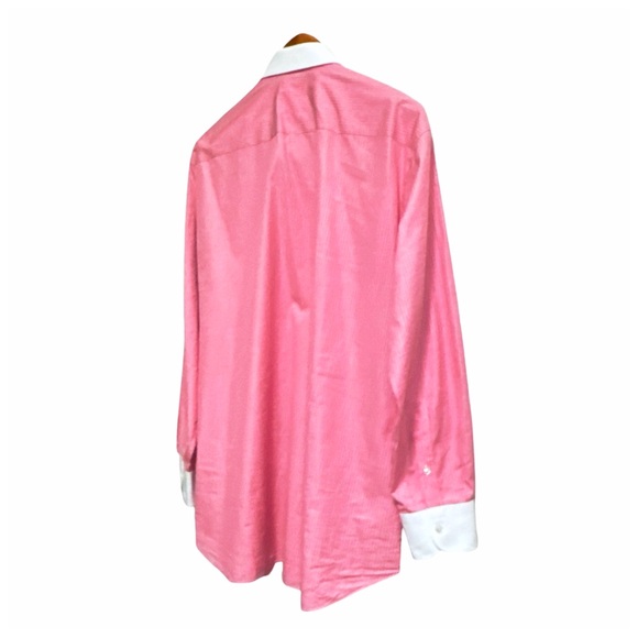 Brioni Men’s Button-Down Dress Shirt w/ Contrasting Collar & Cuffs. Size 44/17.5 - Picture 6 of 14